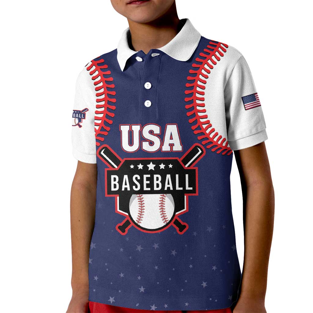 Custom USA 2025 Baseball Kid Polo Shirt United States Team For Glory