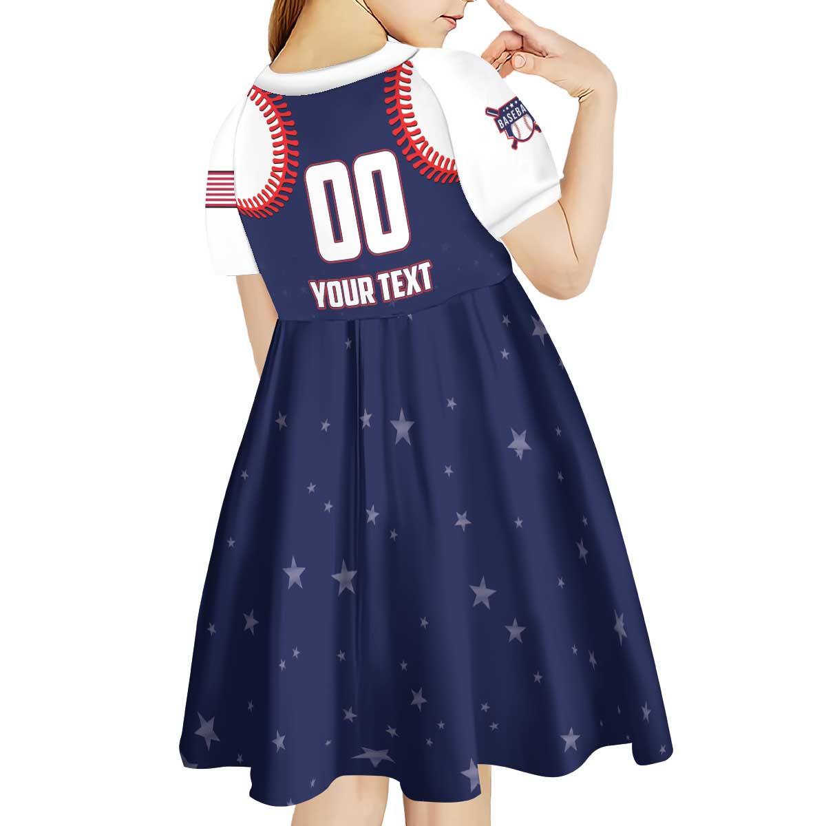 Custom USA 2025 Baseball Kid Short Sleeve Dress United States Team For Glory