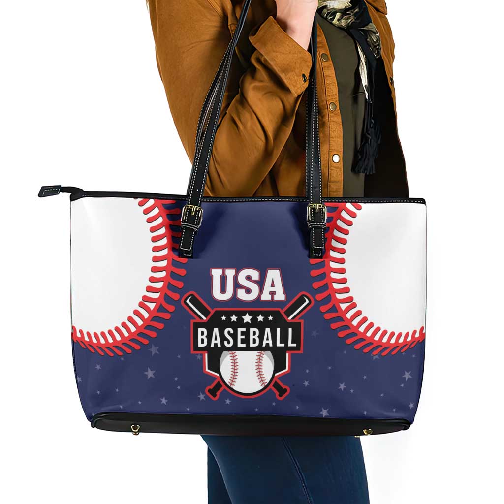 USA 2025 Baseball Leather Tote Bag United States Team For Glory