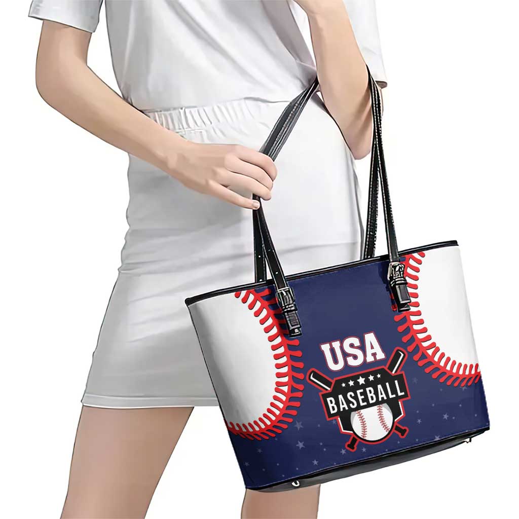 USA 2025 Baseball Leather Tote Bag United States Team For Glory