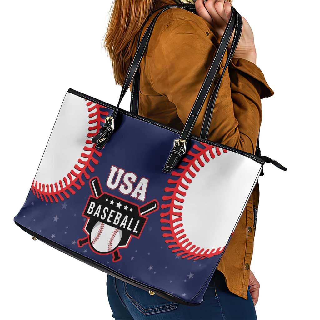 USA 2025 Baseball Leather Tote Bag United States Team For Glory