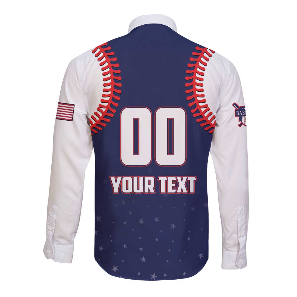 Custom USA 2025 Baseball Long Sleeve Button Shirt United States Team For Glory