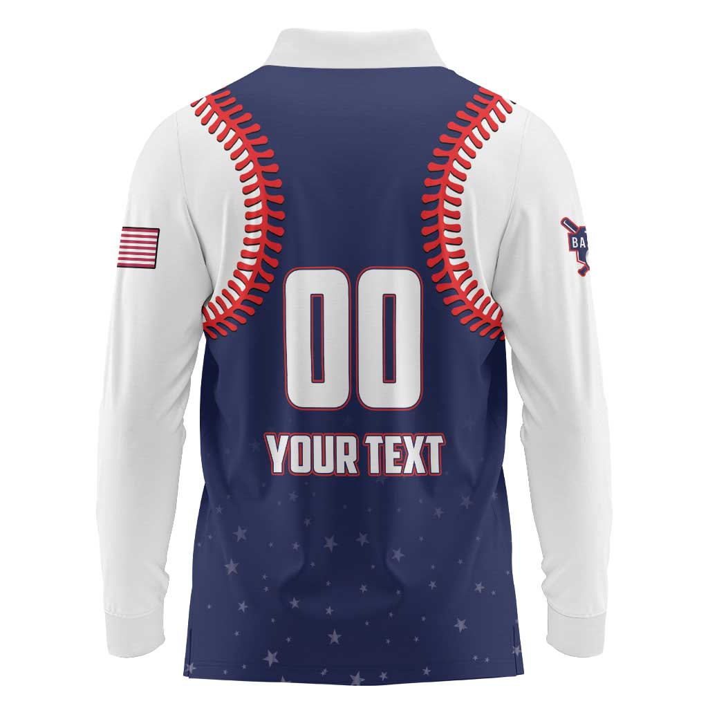Custom USA 2025 Baseball Long Sleeve Polo Shirt United States Team For Glory