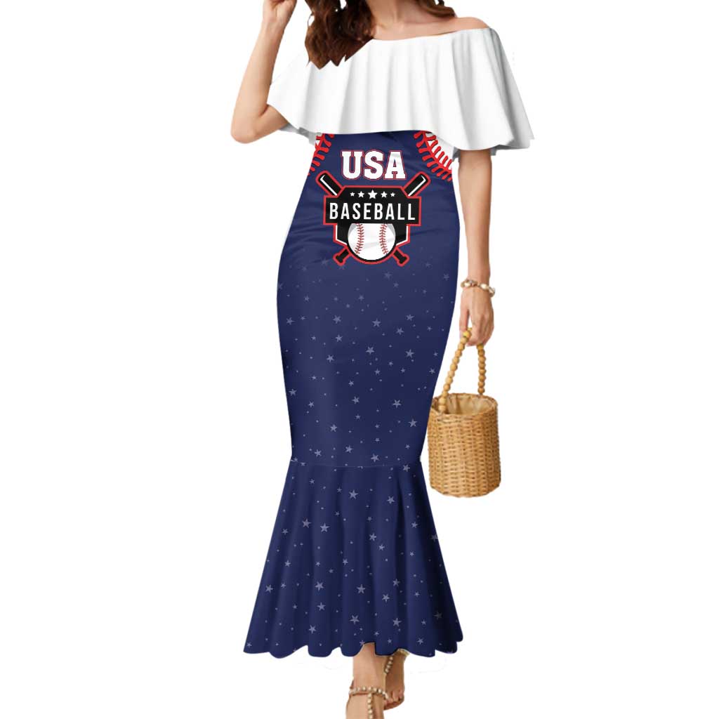Custom USA 2025 Baseball Mermaid Dress United States Team For Glory