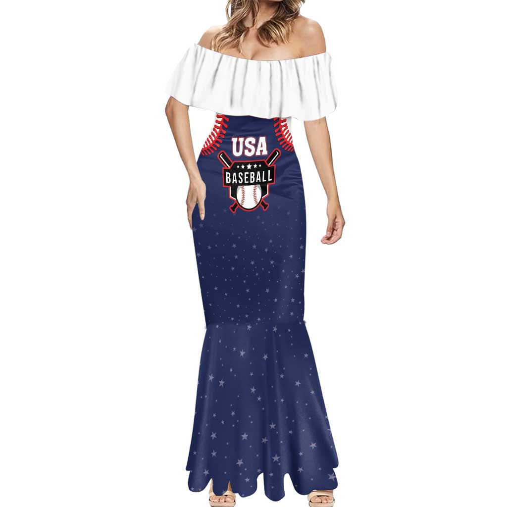 Custom USA 2025 Baseball Mermaid Dress United States Team For Glory
