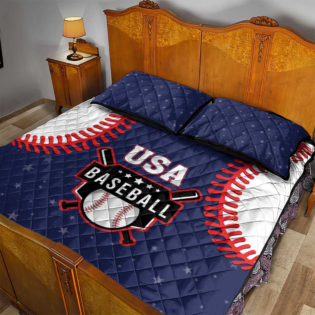 USA 2025 Baseball Quilt Bed Set United States Team For Glory