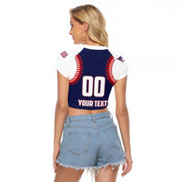 Custom USA 2025 Baseball Raglan Cropped T Shirt United States Team For Glory