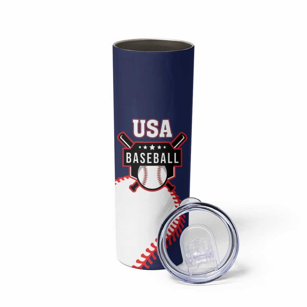 Custom USA 2025 Baseball Skinny Tumbler United States Team For Glory
