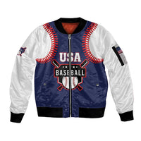 Custom USA 2025 Baseball Sleeve Zip Bomber Jacket United States Team For Glory