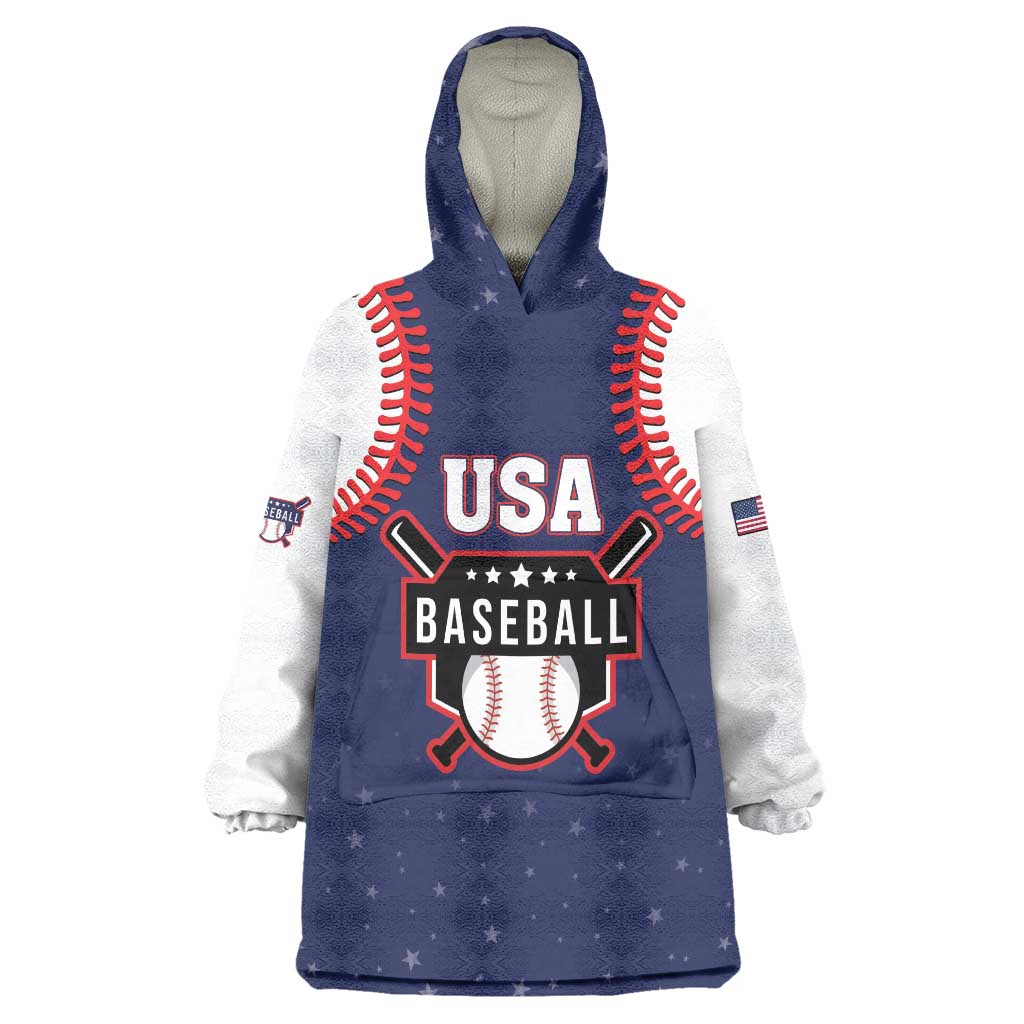 Custom USA 2025 Baseball Wearable Blanket Hoodie United States Team For Glory