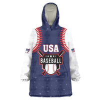 Custom USA 2025 Baseball Wearable Blanket Hoodie United States Team For Glory