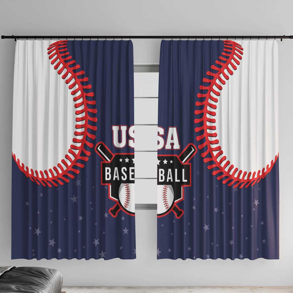 USA 2025 Baseball Window Curtain United States Team For Glory