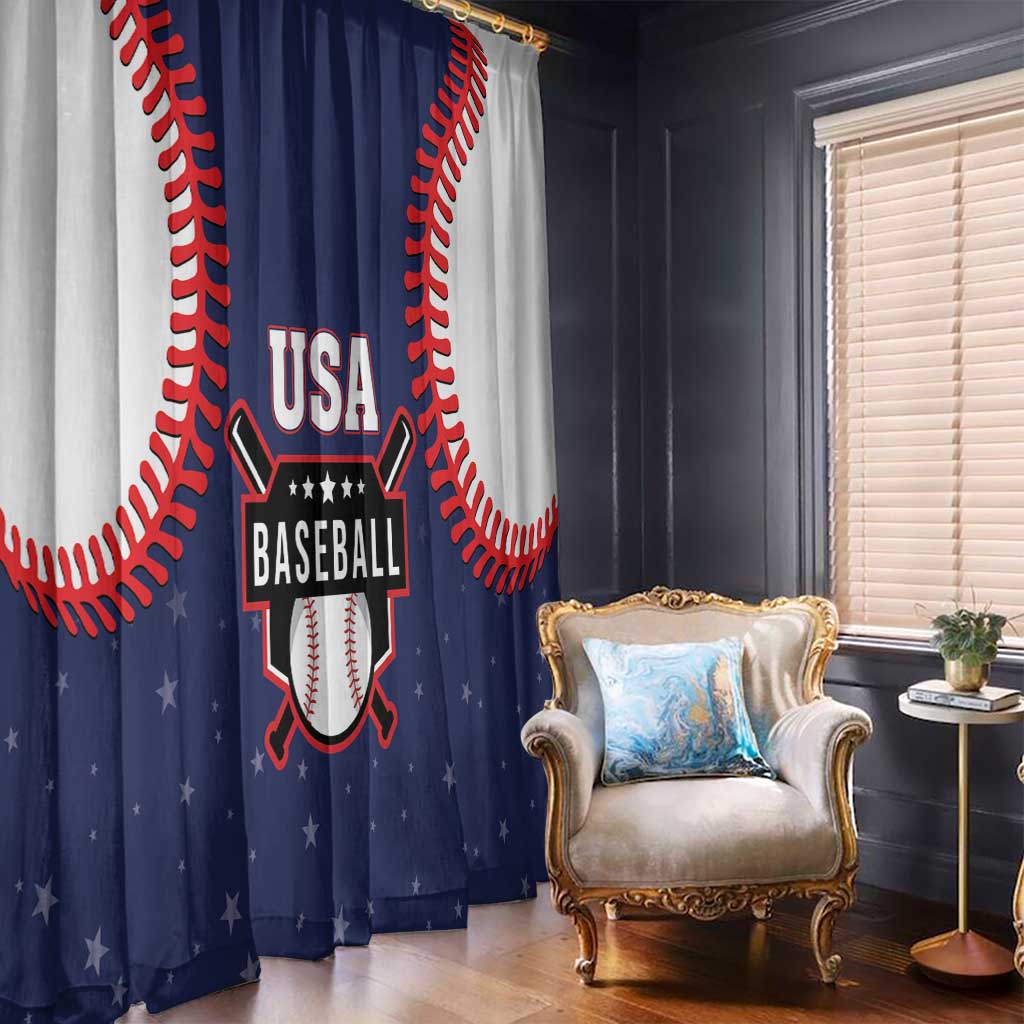 USA 2025 Baseball Window Curtain United States Team For Glory