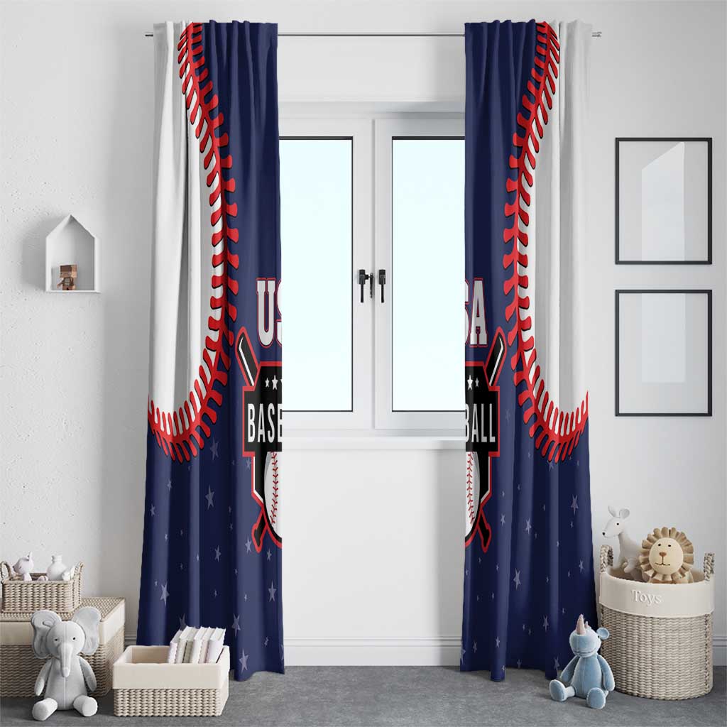 USA 2025 Baseball Window Curtain United States Team For Glory