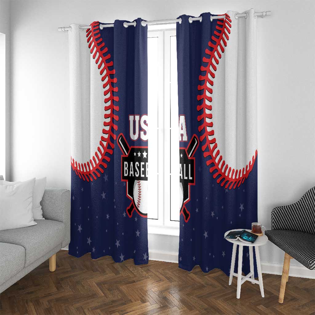 USA 2025 Baseball Window Curtain United States Team For Glory