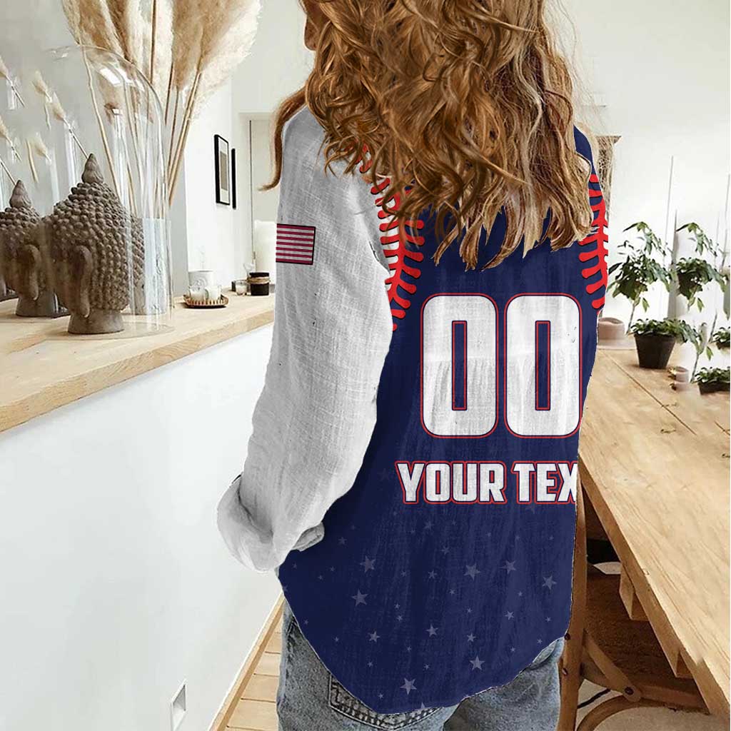 Custom USA 2025 Baseball Women Casual Shirt United States Team For Glory