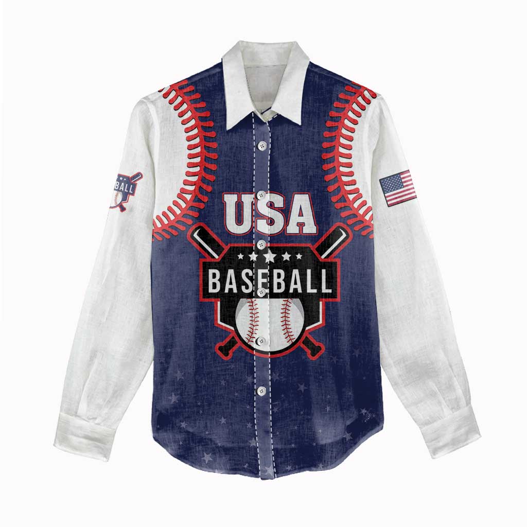 Custom USA 2025 Baseball Women Casual Shirt United States Team For Glory