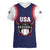 Custom USA 2025 Baseball Women V-Neck T-Shirt United States Team For Glory