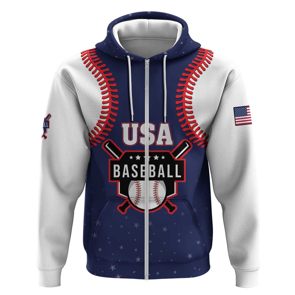 Custom USA 2025 Baseball Zip Hoodie United States Team For Glory