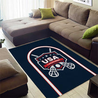 USA 2025 Lacrosse Area Rug USA Growing the Game Blue Version