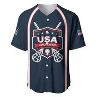 Custom USA 2025 Lacrosse Baseball Jersey USA Growing the Game Blue Version