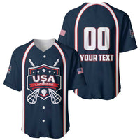 Custom USA 2025 Lacrosse Baseball Jersey USA Growing the Game Blue Version