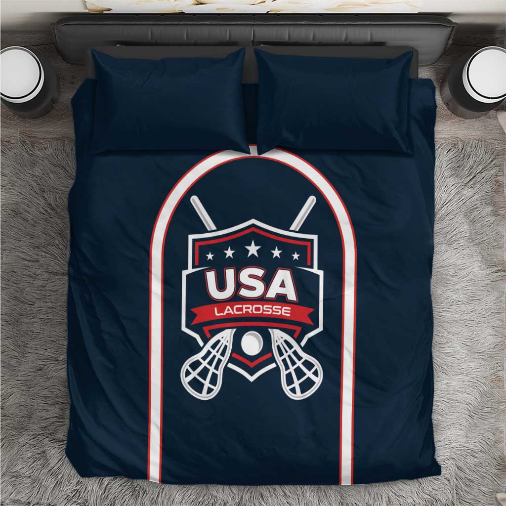 USA 2025 Lacrosse Bedding Set USA Growing the Game Blue Version