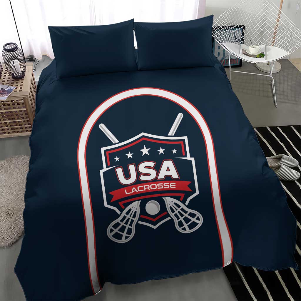 USA 2025 Lacrosse Bedding Set USA Growing the Game Blue Version