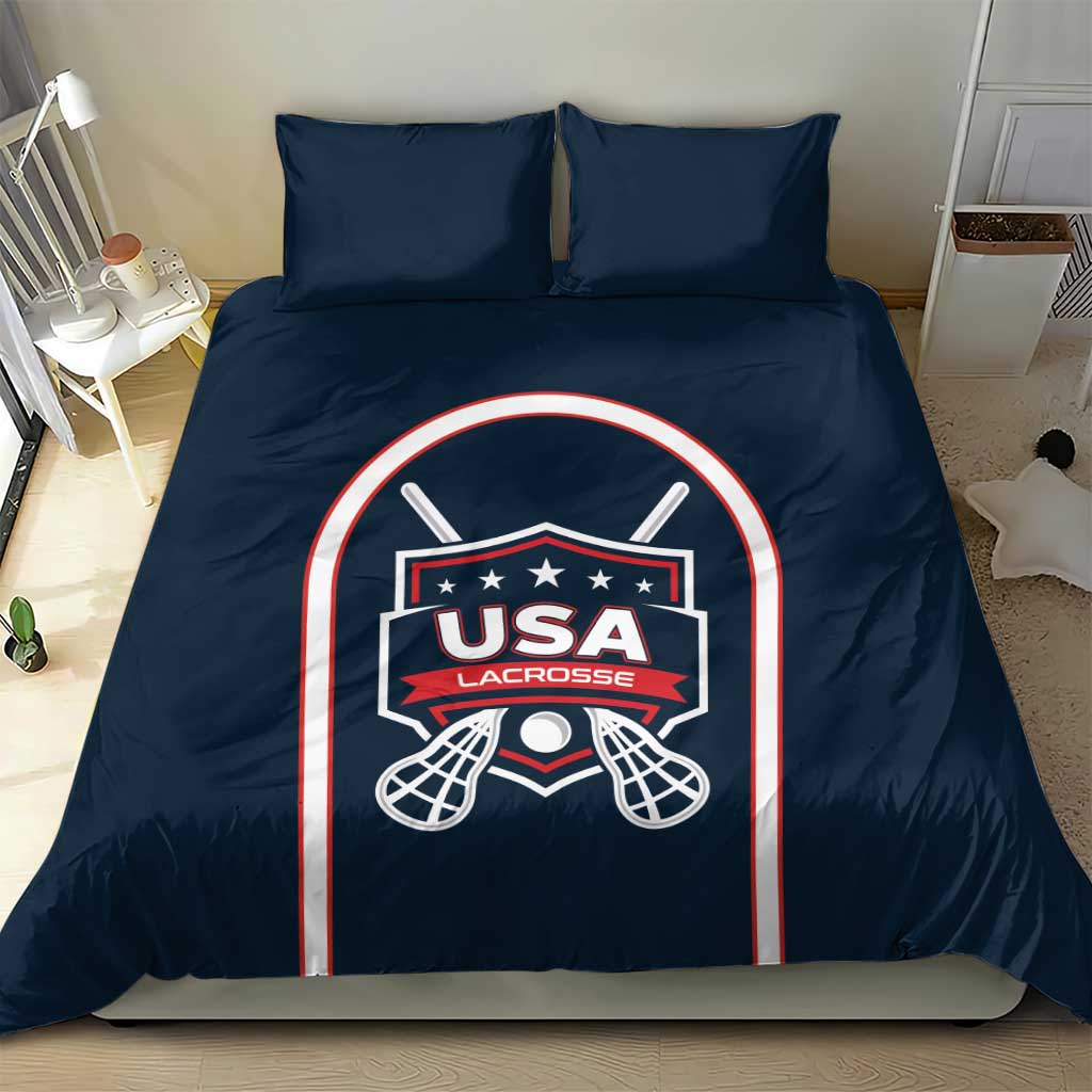 USA 2025 Lacrosse Bedding Set USA Growing the Game Blue Version
