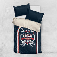 USA 2025 Lacrosse Bedding Set USA Growing the Game Blue Version