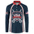 Custom USA 2025 Lacrosse Button Sweatshirt USA Growing the Game Blue Version