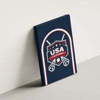 USA 2025 Lacrosse Canvas Wall Art USA Growing the Game Blue Version