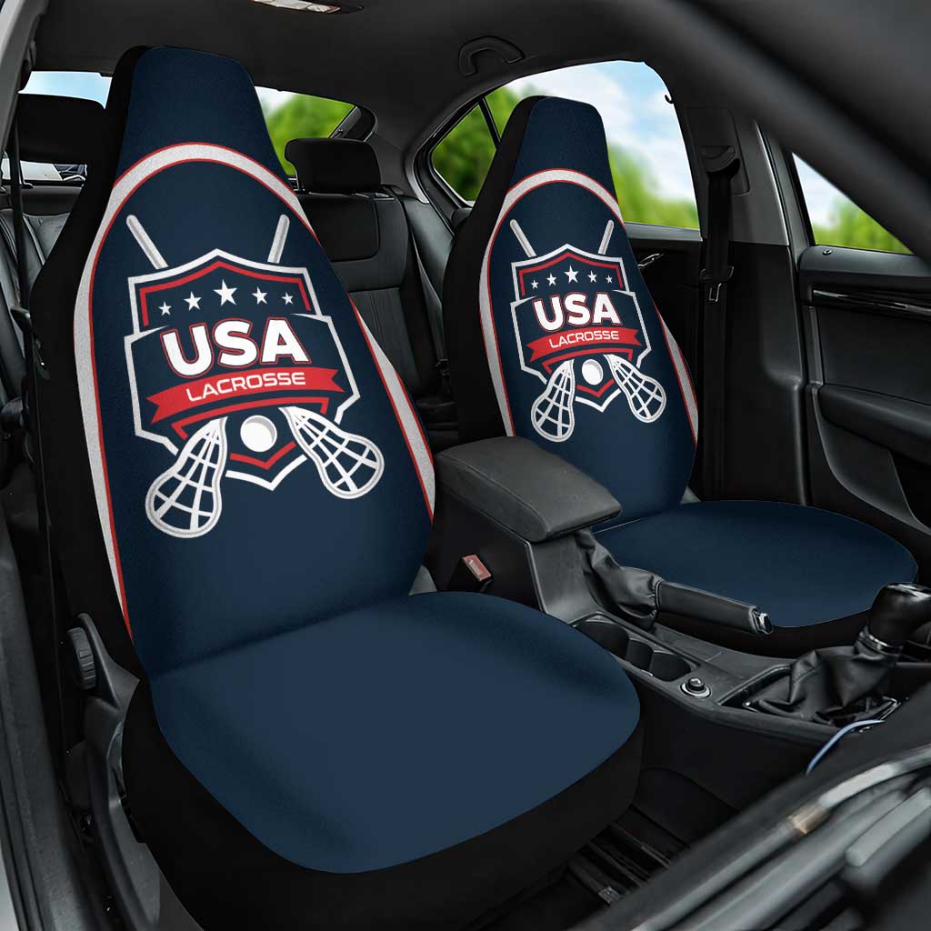 USA 2025 Lacrosse Car Seat Cover USA Growing the Game Blue Version