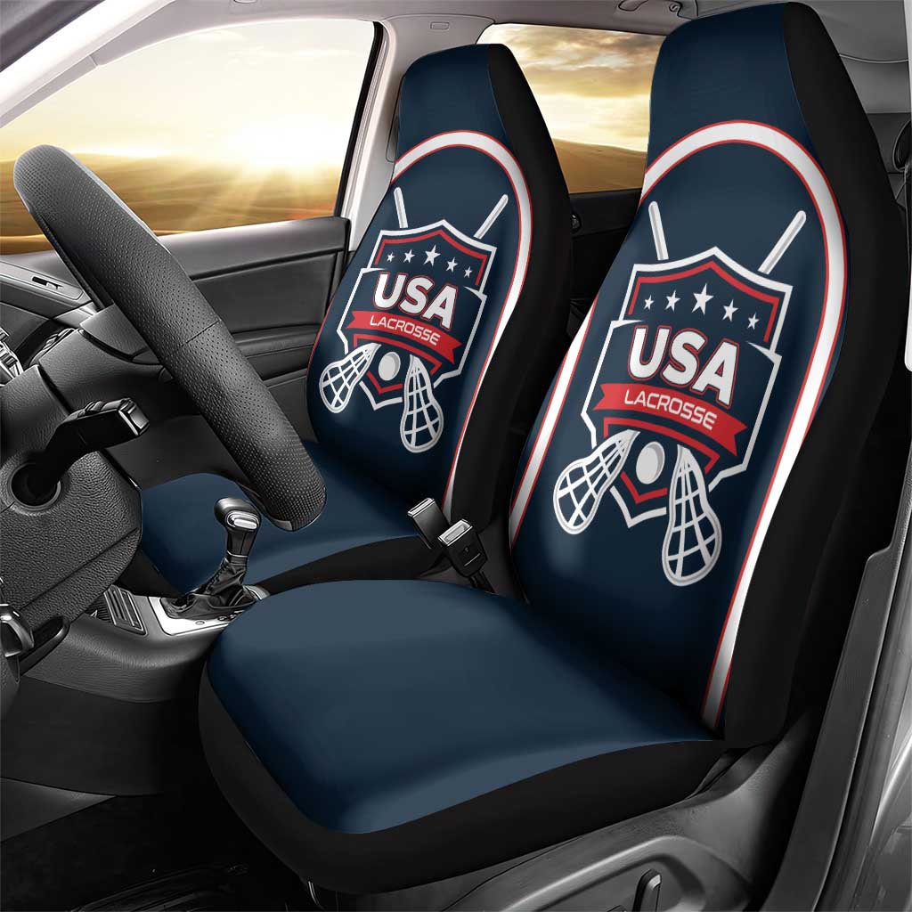 USA 2025 Lacrosse Car Seat Cover USA Growing the Game Blue Version