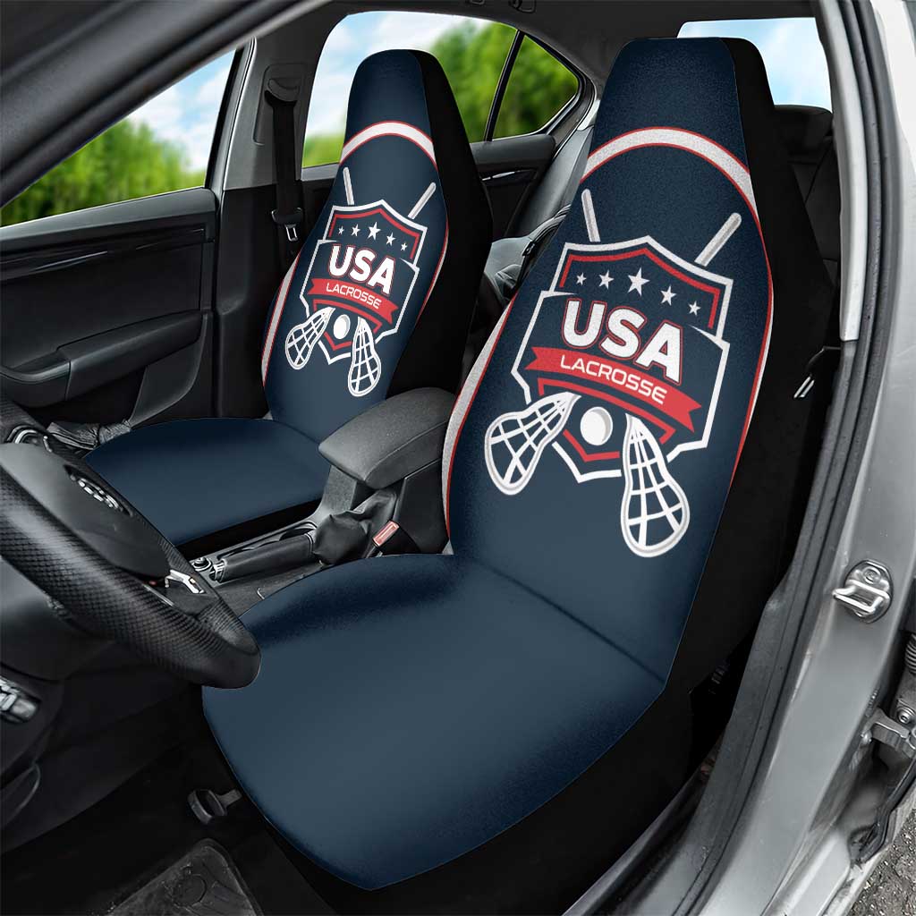 USA 2025 Lacrosse Car Seat Cover USA Growing the Game Blue Version
