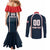 Custom USA 2025 Lacrosse Couples Matching Mermaid Dress and Long Sleeve Button Shirt USA Growing the Game Blue Version