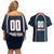 Custom USA 2025 Lacrosse Couples Matching Off Shoulder Short Dress and Hawaiian Shirt USA Growing the Game Blue Version