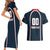 Custom USA 2025 Lacrosse Couples Matching Short Sleeve Bodycon Dress and Hawaiian Shirt USA Growing the Game Blue Version