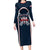Custom USA 2025 Lacrosse Family Matching Long Sleeve Bodycon Dress and Hawaiian Shirt USA Growing the Game Blue Version