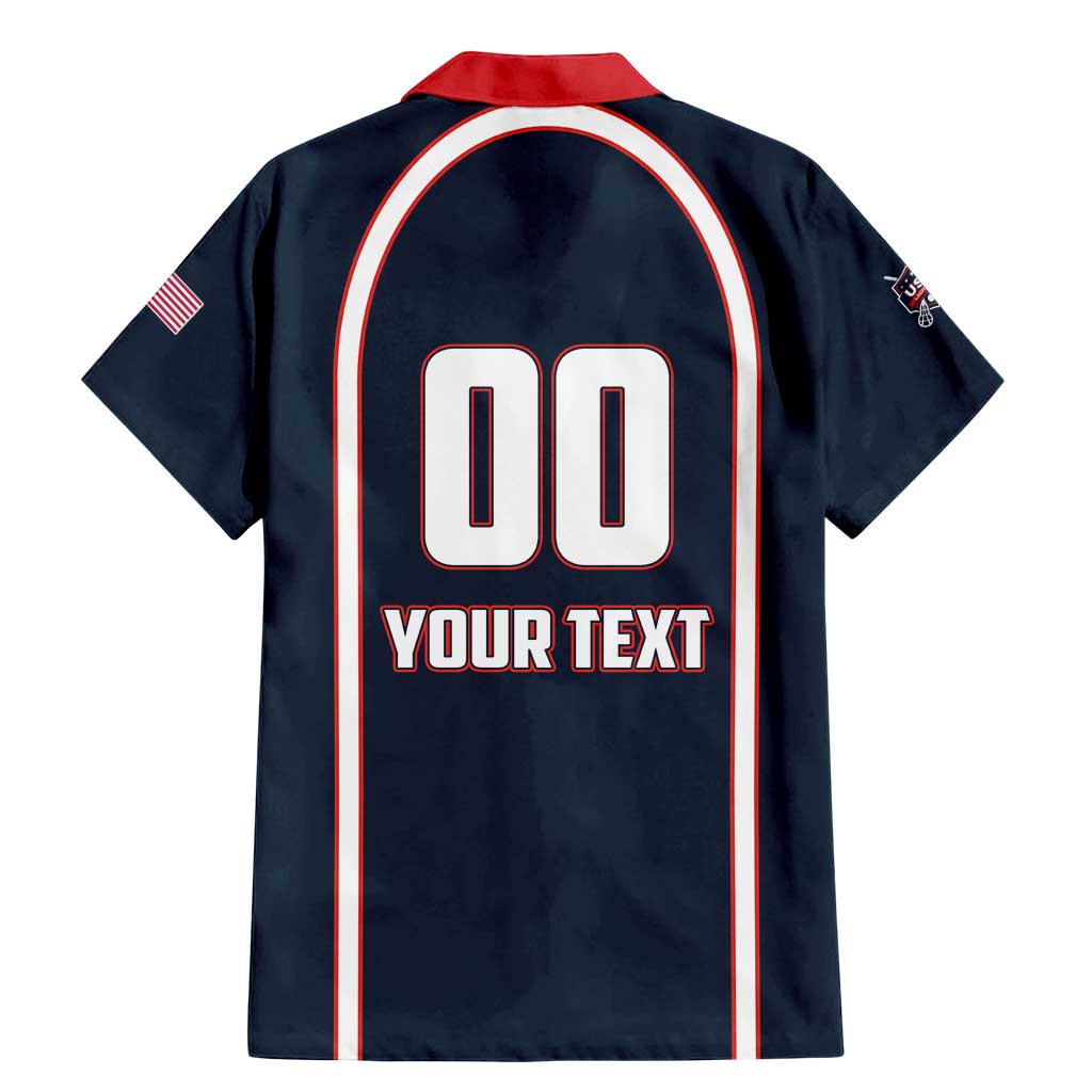 Custom USA 2025 Lacrosse Family Matching Mermaid Dress and Hawaiian Shirt USA Growing the Game Blue Version