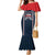 Custom USA 2025 Lacrosse Family Matching Mermaid Dress and Hawaiian Shirt USA Growing the Game Blue Version