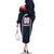 Custom USA 2025 Lacrosse Family Matching Off The Shoulder Long Sleeve Dress and Hawaiian Shirt USA Growing the Game Blue Version
