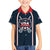 Custom USA 2025 Lacrosse Family Matching Off The Shoulder Long Sleeve Dress and Hawaiian Shirt USA Growing the Game Blue Version