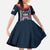 Custom USA 2025 Lacrosse Family Matching Off Shoulder Maxi Dress and Hawaiian Shirt USA Growing the Game Blue Version