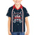 Custom USA 2025 Lacrosse Family Matching Off Shoulder Maxi Dress and Hawaiian Shirt USA Growing the Game Blue Version