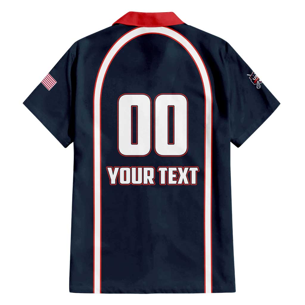 Custom USA 2025 Lacrosse Family Matching Puletasi and Hawaiian Shirt USA Growing the Game Blue Version