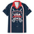 Custom USA 2025 Lacrosse Family Matching Short Sleeve Bodycon Dress and Hawaiian Shirt USA Growing the Game Blue Version