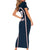 Custom USA 2025 Lacrosse Family Matching Short Sleeve Bodycon Dress and Hawaiian Shirt USA Growing the Game Blue Version