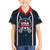 Custom USA 2025 Lacrosse Family Matching Short Sleeve Bodycon Dress and Hawaiian Shirt USA Growing the Game Blue Version