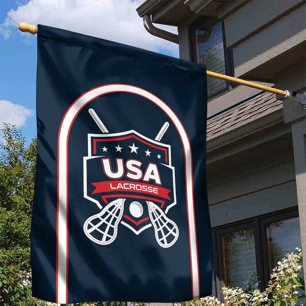 USA 2025 Lacrosse Garden Flag USA Growing the Game Blue Version